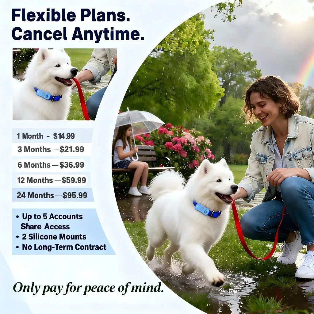 WANWAYTECH GPS Pet Tracker For Dogs And Cats With IoT SIM And WiFi