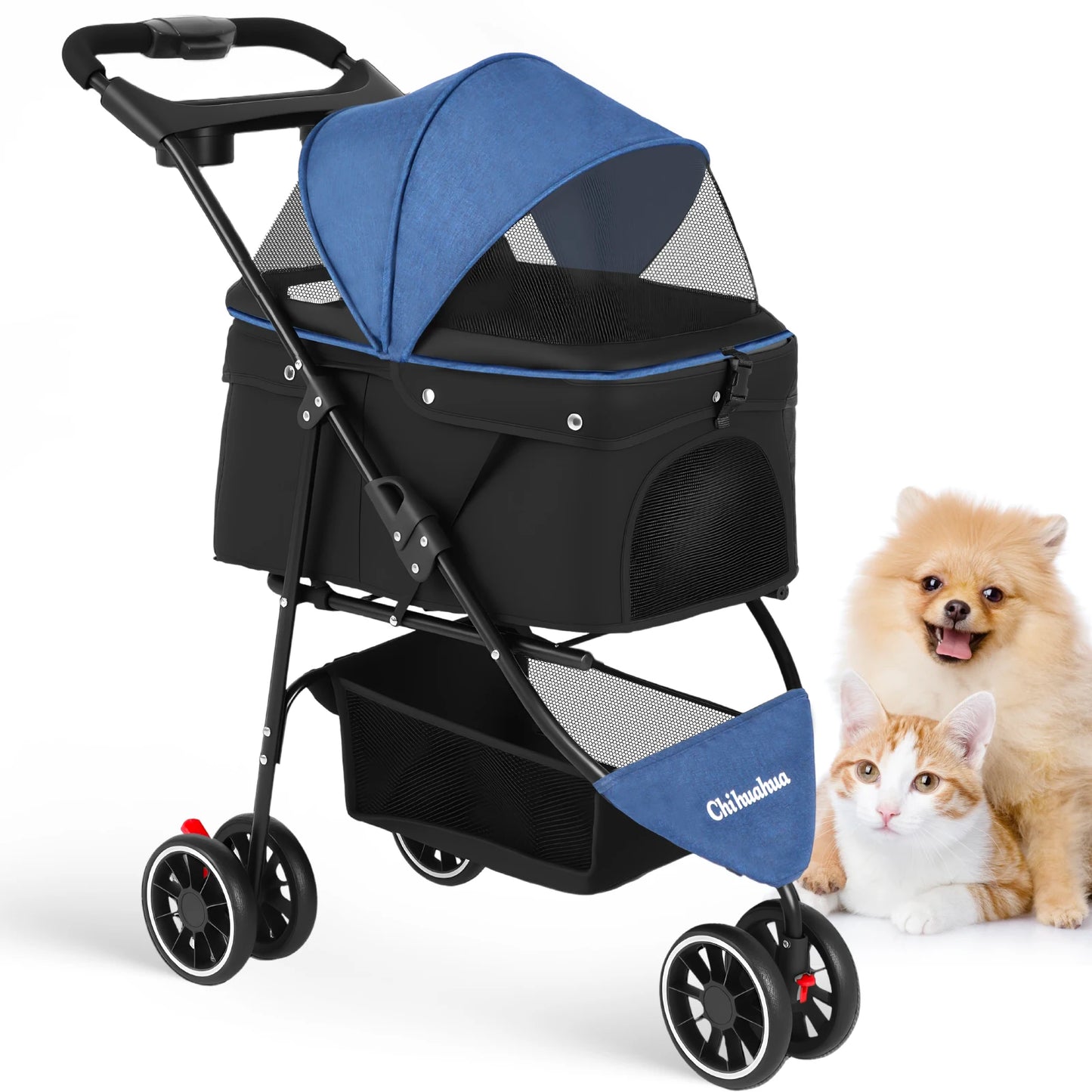 CHIHUAHUA Foldable Pet Stroller For Dogs And Cats Travel