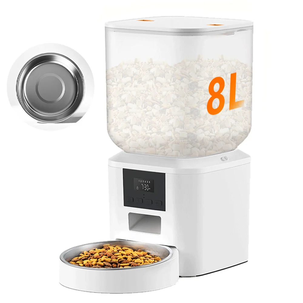 Nityers Automatic Cat Feeder With Voice Recorder And Dual Power