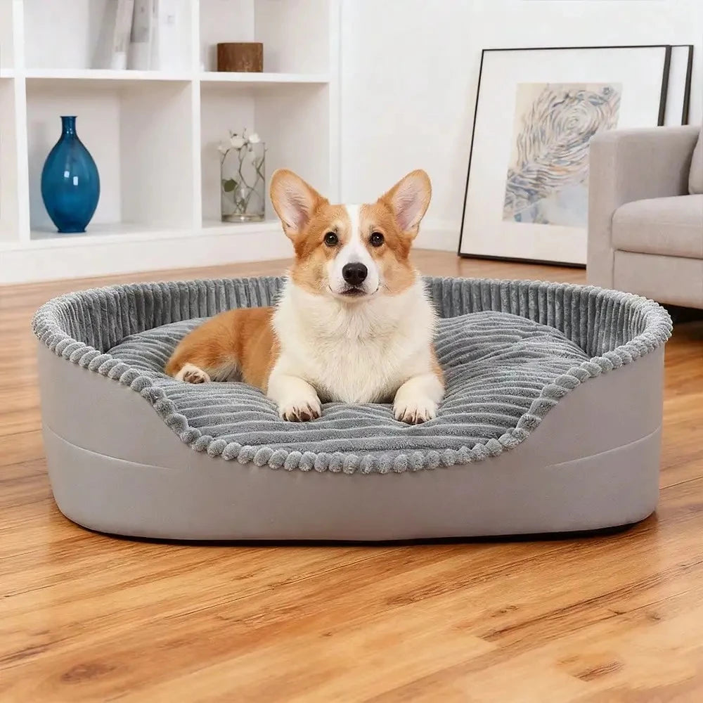 Machine Washable Soft Cozy Pet Bed All Season Dog Cat