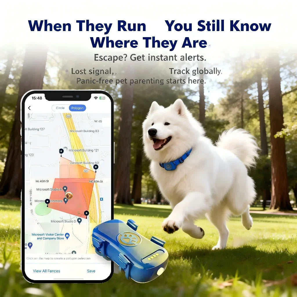 WANWAYTECH GPS Pet Tracker For Dogs And Cats With IoT SIM And WiFi