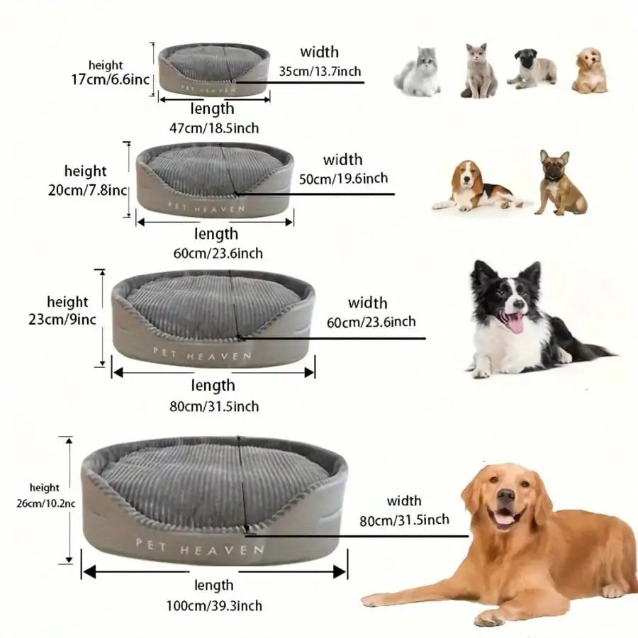 Machine Washable Soft Cozy Pet Bed All Season Dog Cat