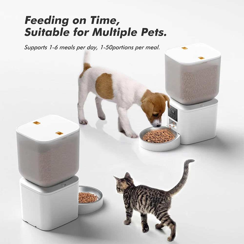 Nityers Automatic Cat Feeder With Voice Recorder And Dual Power