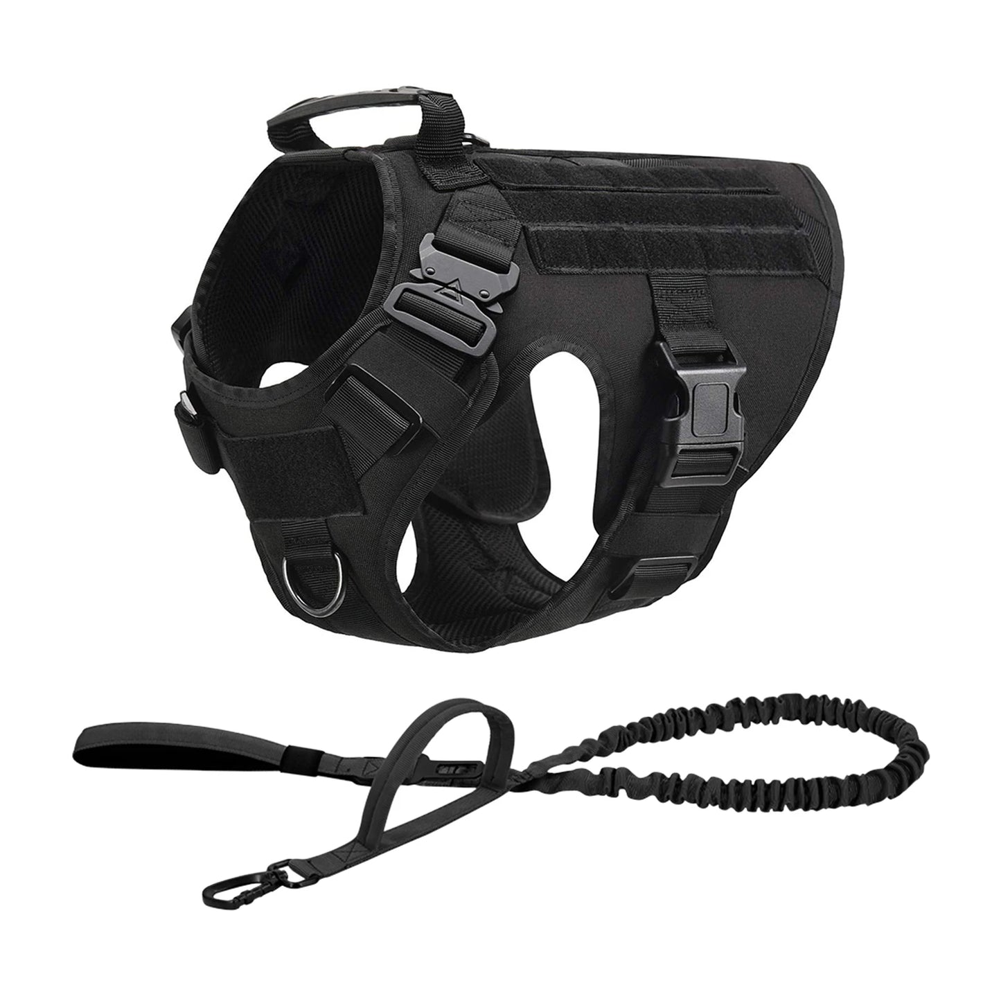 Tactical Dog Harness Vest With Molle Pouches For Medium And Large Dogs